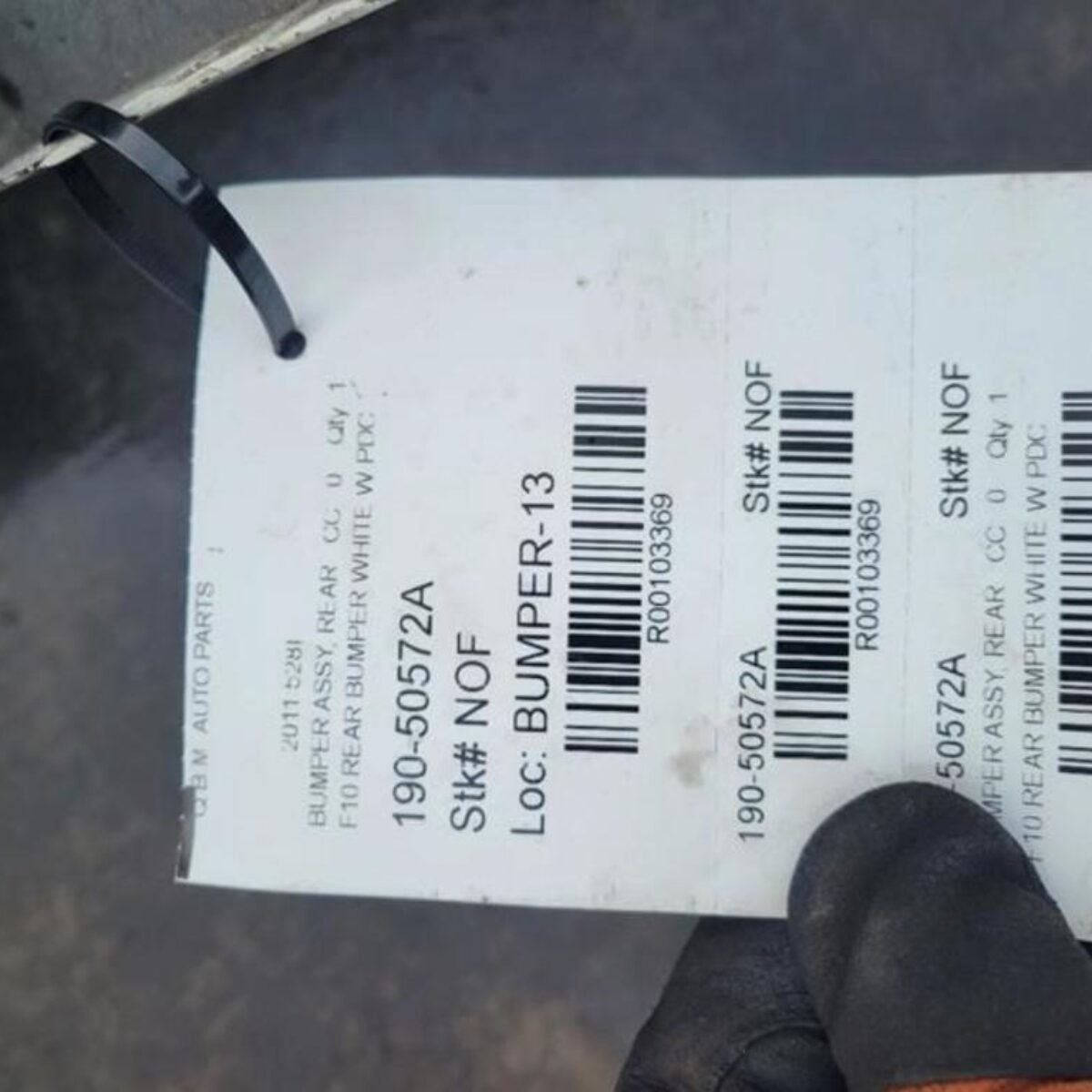 2011 2012 2013 BMW 528i 535i F10 REAR BUMPER OEM USED ALPINE WHITE