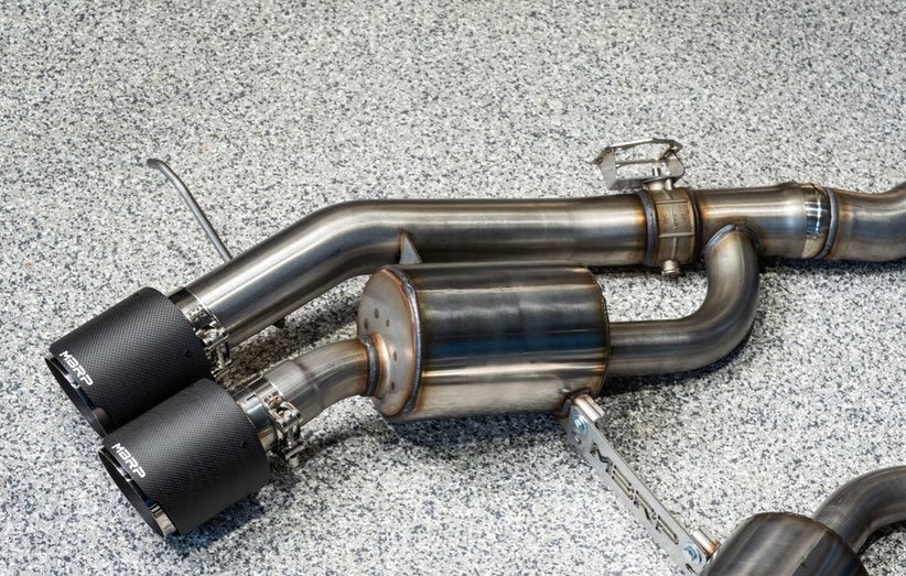 MBRP BMW G80 M3/ G82 M4 3IN Axle Back Dual Rear Exit W/Carbon Fiber Tips - Image 3