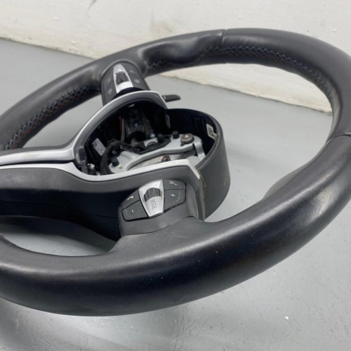 15-20 BMW M4 F83 Heated Steering Wheel Black Leather W/Blue Stitching
