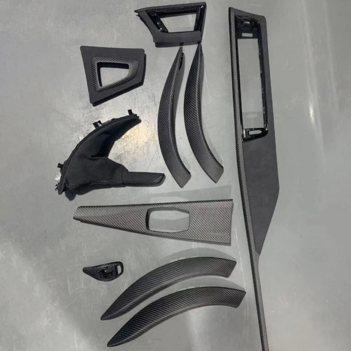 Alcantara Real Carbon Fiber Trim Set LHD For BMW F30 F51 F32 F36 M3 F80