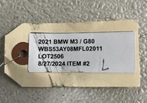 BMW M3 G80 Sedan Left Drivers Side Mirror Green W/Camera OEM LOT2506