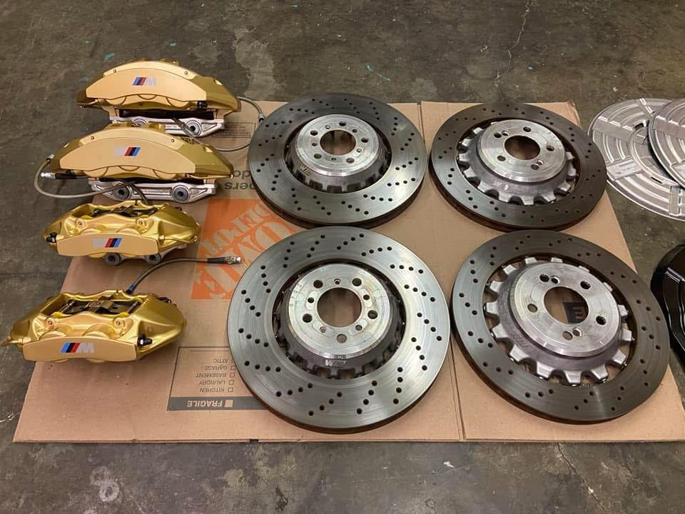 F80 aF82 F87 Comp/CCB Front/Rear Calipers + Steel Rotors + Pagid Pads This includes everything you need to install OEM 6/4 Piston CCB Calipers and steel rotors on your F80/F82/F87 non CCB vehicle. - Image 4